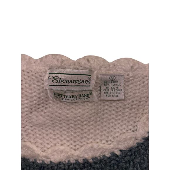 Vintage 90s Shenanigans Hand Knit Floral Front Sweater Womens Size: Small - Picture 7 of 7